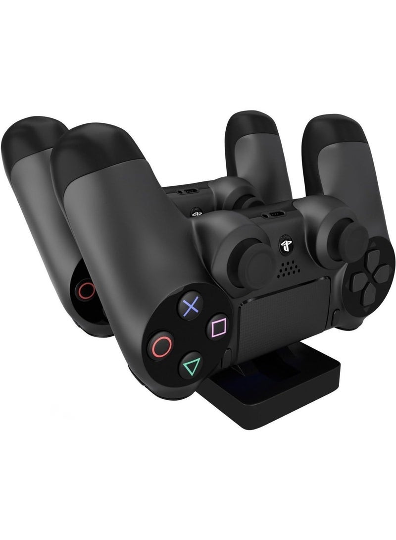 Megadream شاحن وحدة تحكم PS4، قاعدة شحن مزدوجة، شحن سريع لجهاز سوني بلاي ستيشن 4 / 4 برو - Image 1