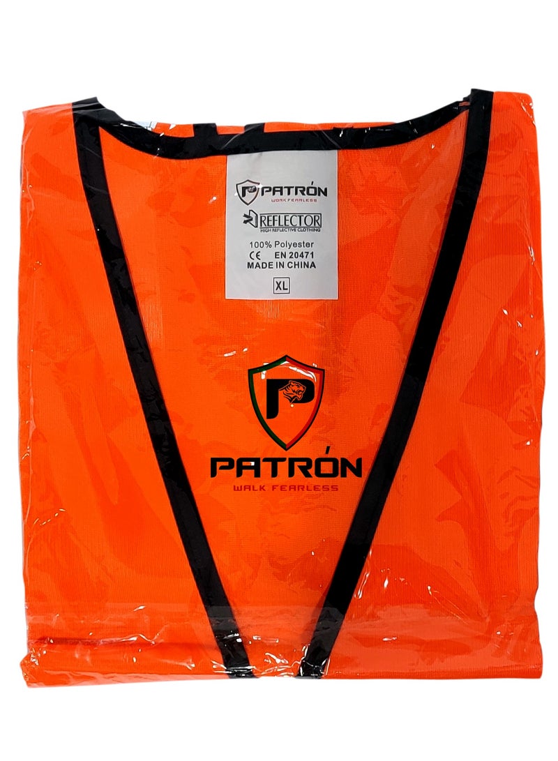 Patron Reflective High Visibility Safety Vest With side Strap For Men Women  - Image 3