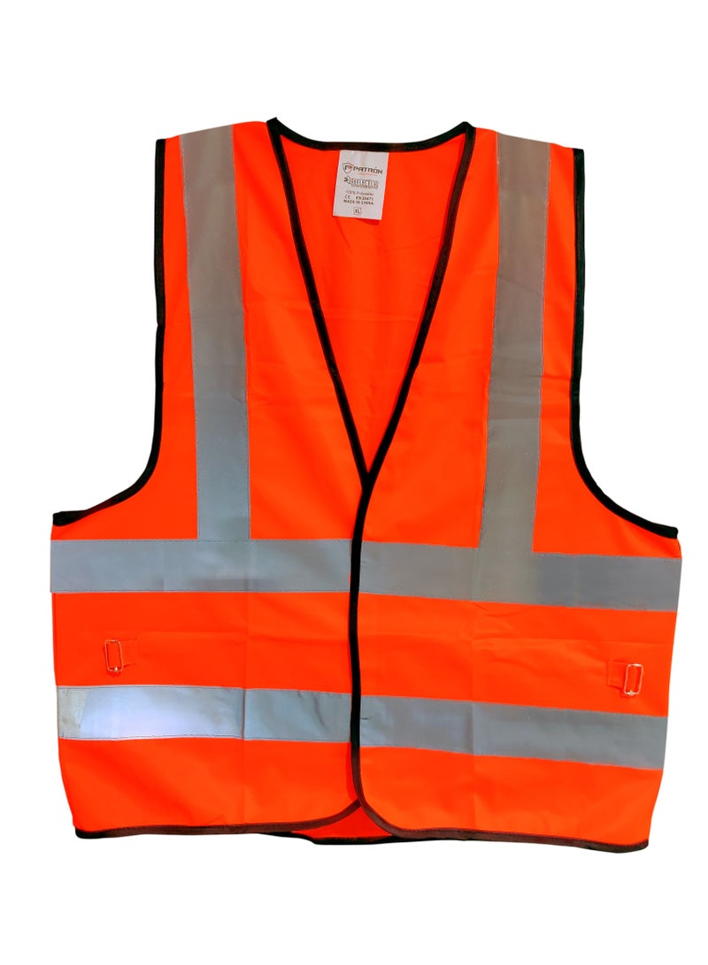 Patron Reflective High Visibility Safety Vest With side Strap For Men Women  - Image 1