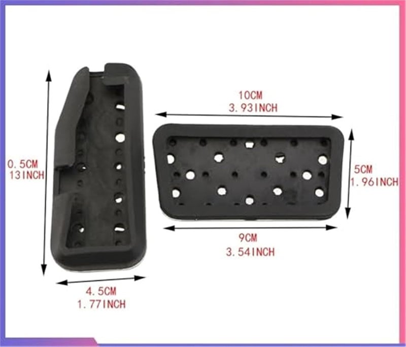 Wivplex Stainless Steel Pedal Pad Set for Manual Transmission - Image 2