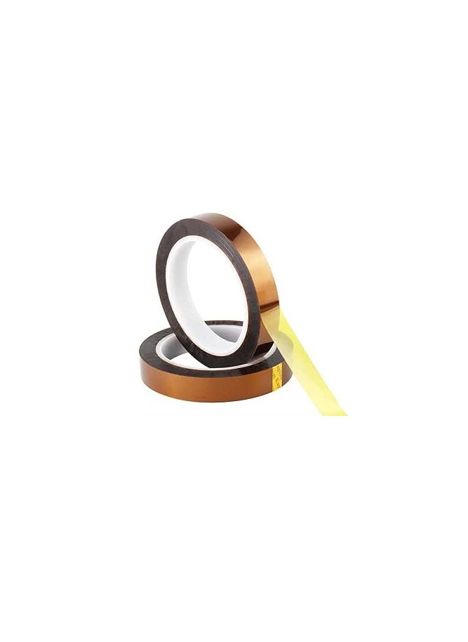 RYN 2 Roll Polyimide Heat Resistant Tape for Sublimation, No Residue, Insulated, for Electronics Soldering, Metal Surface Compatible, Electrical Use - Heat Transfer Tape 20 MM  - Image 1