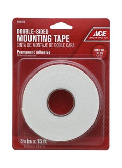 ACE Double Sided Heavy Duty Mounting Tape White 3/4 Inch x 15 ft 522287 