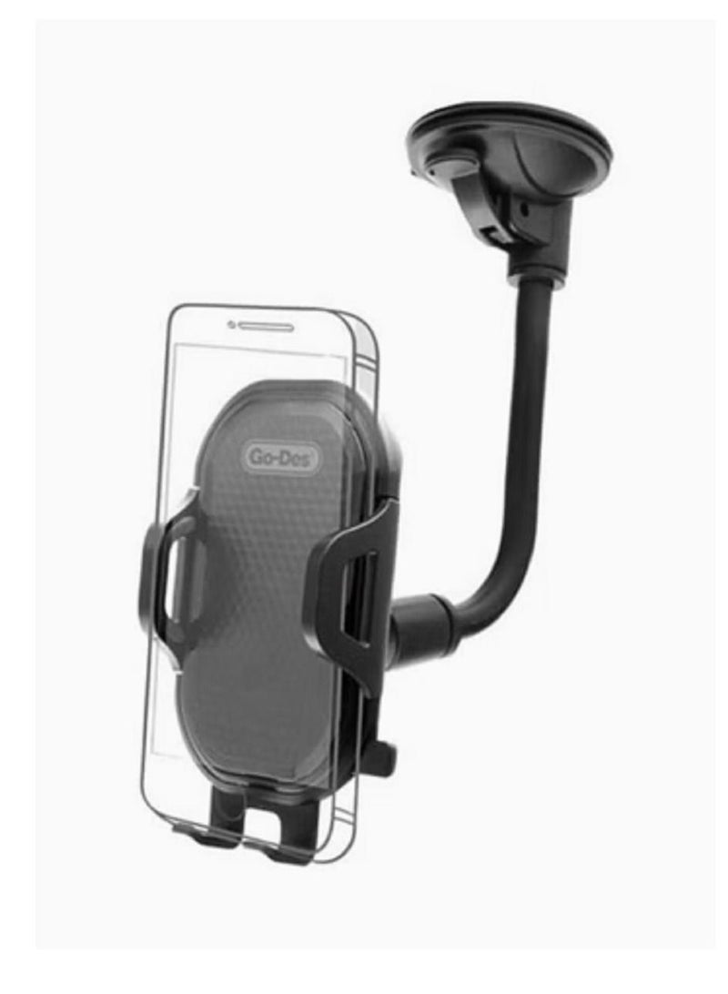GO-DES Flexible Arm Windshield Car Phone Holder Rotating 360 Degree Long Arm Mount GD-HD651 - Image 2