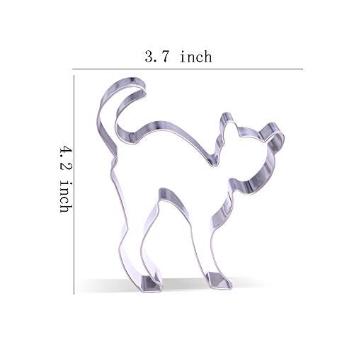 Keewah 4.2 inch Scared Cat Cookie Cutter - Stainless Steel - Image 2