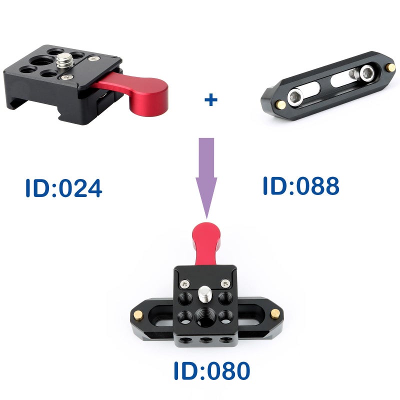 NICEYRIG NATO Lock Clamp with Quick Release Safety Rail 7cm for Video Light Monitor Microphone - Image 4