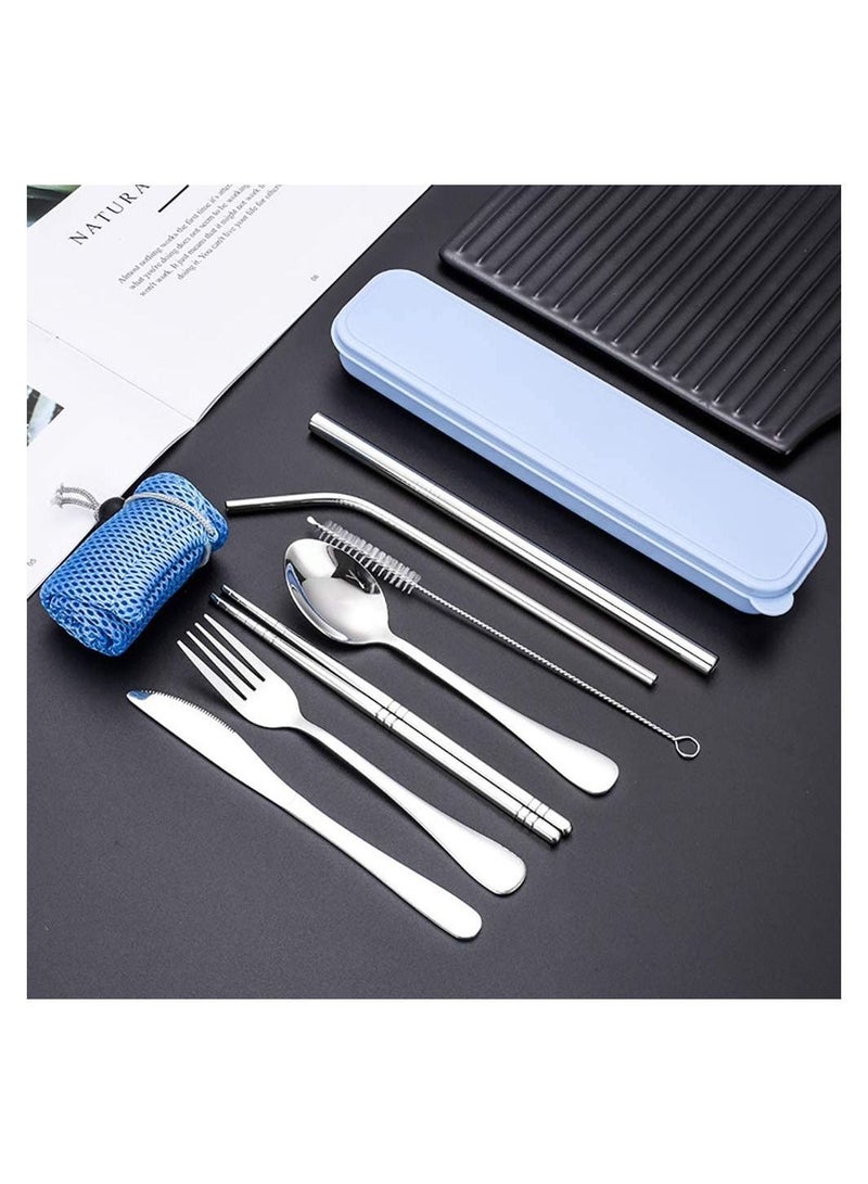 4 Sets Portable Cutlery with Case Travel Utensil Set for Picnic Camping or Daily Use - Image 4