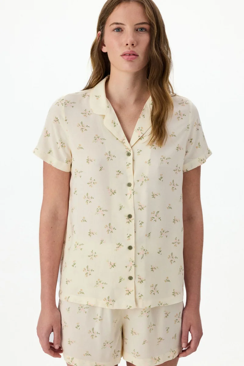 بنتي PENTI Bloom Shirt Shorts Pajama Set