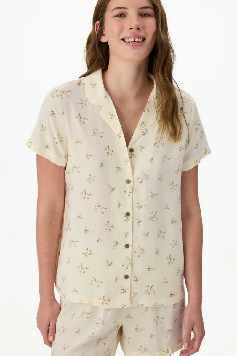 بنتي PENTI Bloom Shirt Shorts Pajama Set