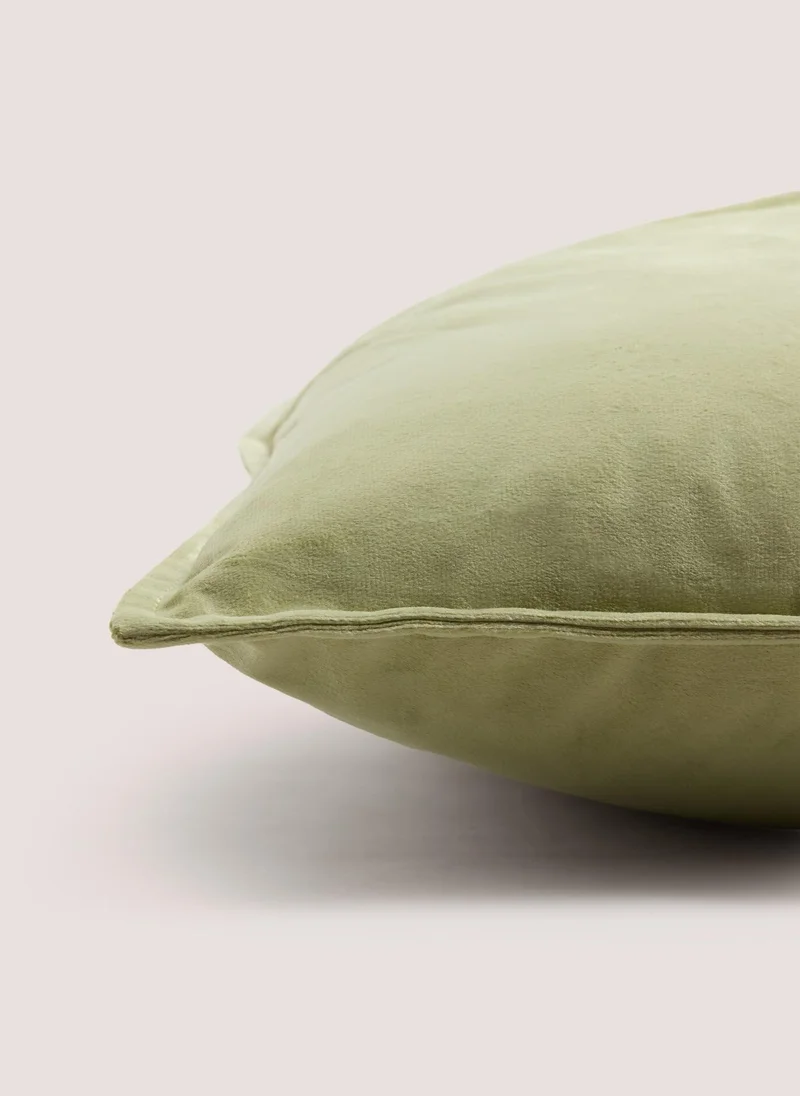 Matalan Green Velvet Cushion (43cm x 43cm) Teal