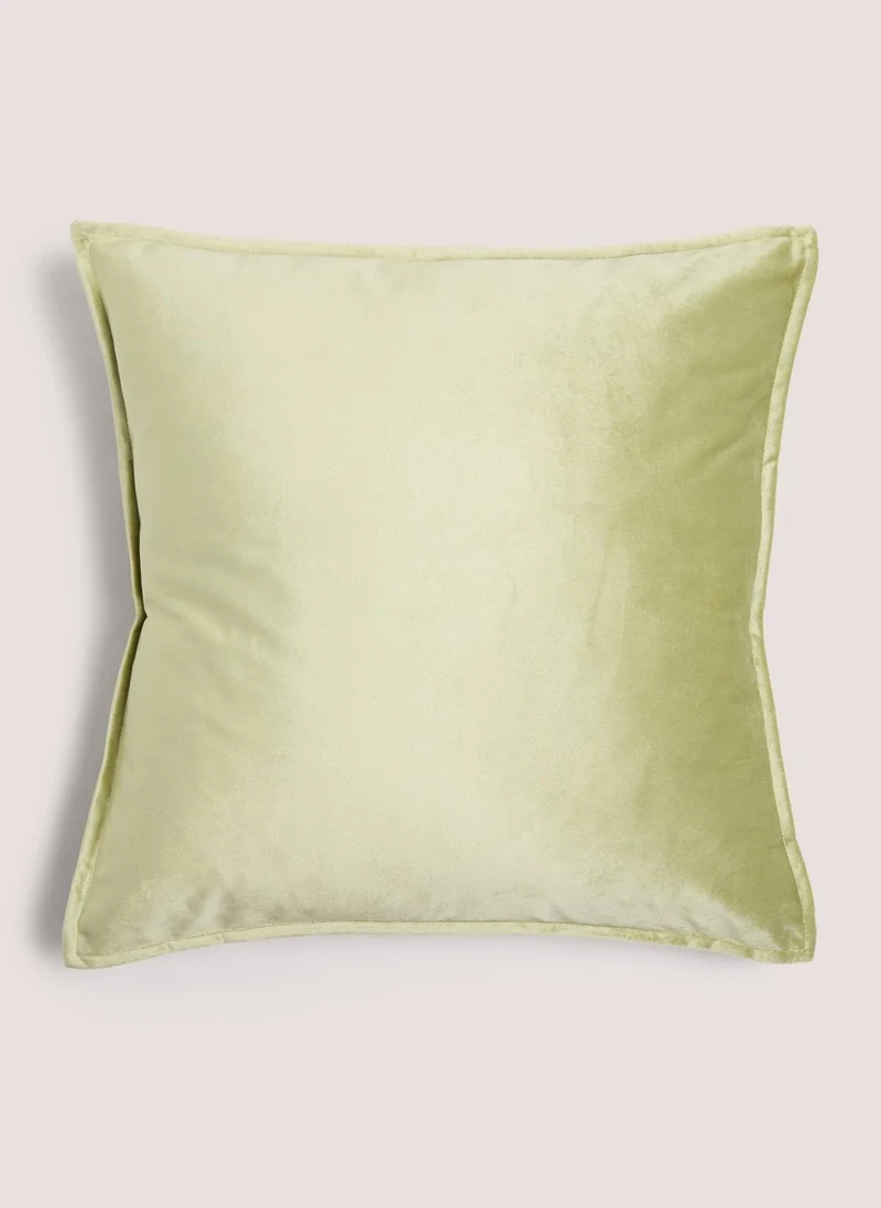Matalan Green Velvet Cushion (43cm x 43cm) Teal