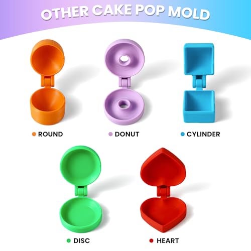 MITCHENIFY 2 PCS Round Cake Pop Mold Shapes Press Set, 3D Printed Sphere Circle Cake Pop Cutter and Pusher, Baking Tools Accessories for Home Baking, Birthday Parties, Wedding Desserts - Image 3