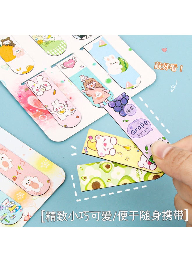 HELPS Creative Cartoon Double-sided Magnetic Bookmark Primary School Student Folding Magnetic Book Holder Cute Cultural Creative Stationery Graduation Gift - Image 3