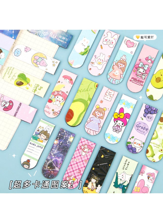 HELPS Creative Cartoon Double-sided Magnetic Bookmark Primary School Student Folding Magnetic Book Holder Cute Cultural Creative Stationery Graduation Gift - Image 2