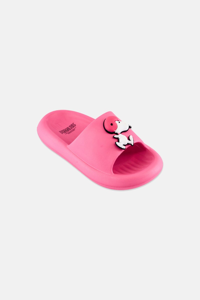 Peanuts Toddlers Girl Peanuts Slip On Slippers, Pink - Image 1