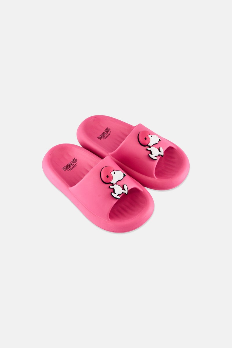Peanuts Toddlers Girl Peanuts Slip On Slippers, Pink - Image 4