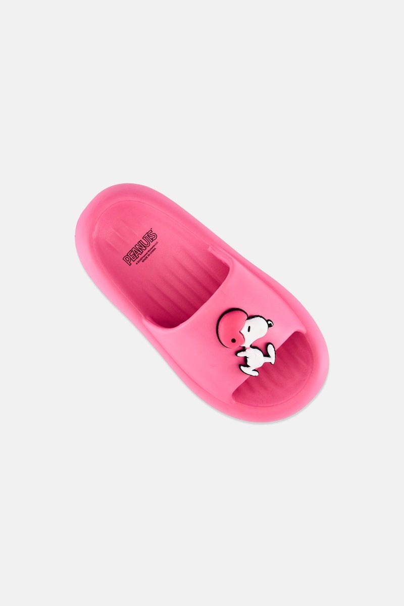 Peanuts Toddlers Girl Peanuts Slip On Slippers, Pink - Image 3