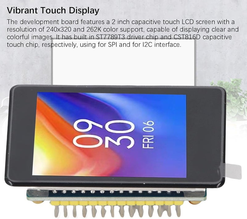 Capacitive Touch Display Development Board, 2 Inch Touchscreen 240x320 262K Color, Supports WiFi Bluetooth - Image 4