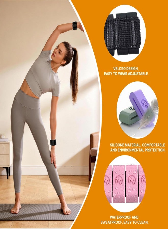 Sonkoloro Adjustable Wrist and Ankle Weights for Women Men, Leg Weights for Women 0.75lb-1lb lbs Each for Walking, Yoga, Dance, Barre, Gym (Black, 2LB(2 Pcs)) - Image 5