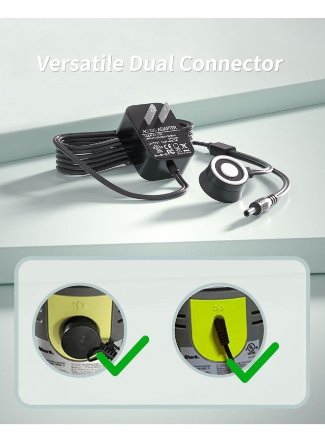 VHBW VHBW Replacement for Shark Vacmop Charger - 13.3V Versatile Dual Connector Compatible with Shark VM252 VM251 VM252C QM250 VM200 VM200C VC200 UM205 VC205 Hard Floor Vacuum Mop - Image 3