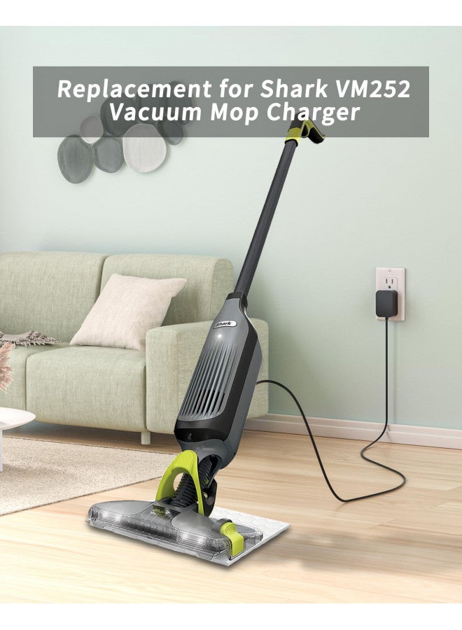 VHBW VHBW Replacement for Shark Vacmop Charger - 13.3V Versatile Dual Connector Compatible with Shark VM252 VM251 VM252C QM250 VM200 VM200C VC200 UM205 VC205 Hard Floor Vacuum Mop - Image 1