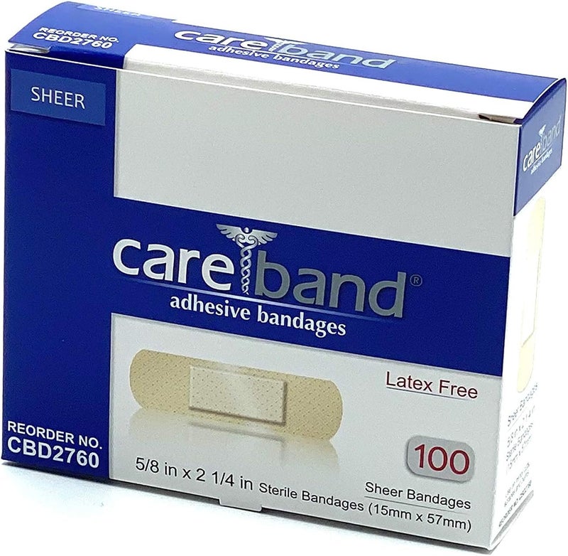 Sheer Adhesive Bandages Sterile 58 x 2 14 100BX