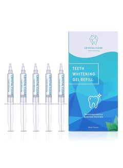 Teeth Whitening Refill 5 Pack, Crystal Clear Teeth Whitening Gel, MADE IN USA! Dentists & FDA Approved.! #1 Fast & Safe 35% Carbamide Peroxide Refills