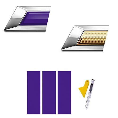 LANZMYAN Compatible with Bowtie Logo Wrap Stickers CutYourOwn Emblem Overlay DIY Decals for Chevy 3PCS Matte Purple - Image 1