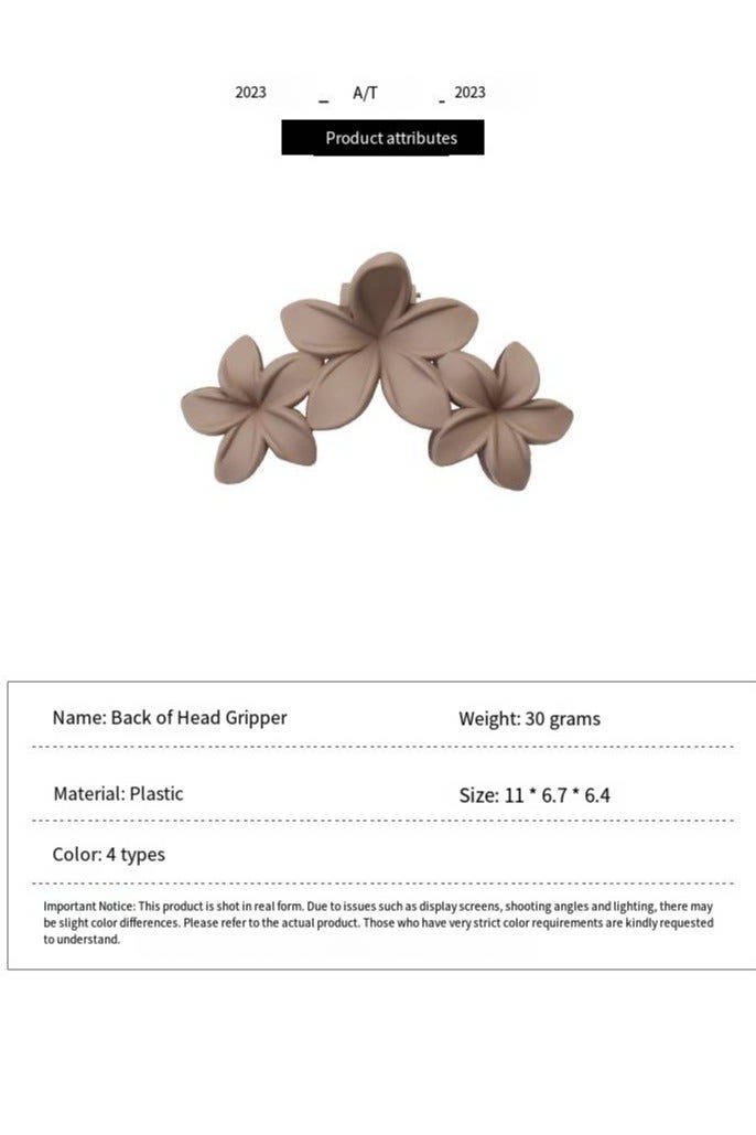 New style hair clip all-match hair clip hairpin headdress European and American frosted flower shark clip hair accessories hair clip for women - Image 4