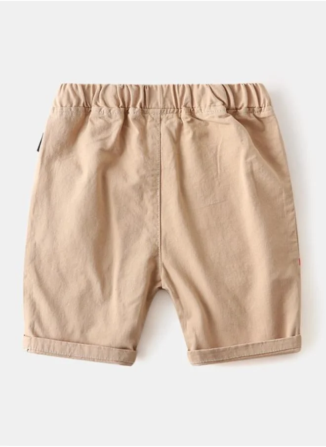 يونيكي Brown Regular Fit Mid Rise Solid Shorts