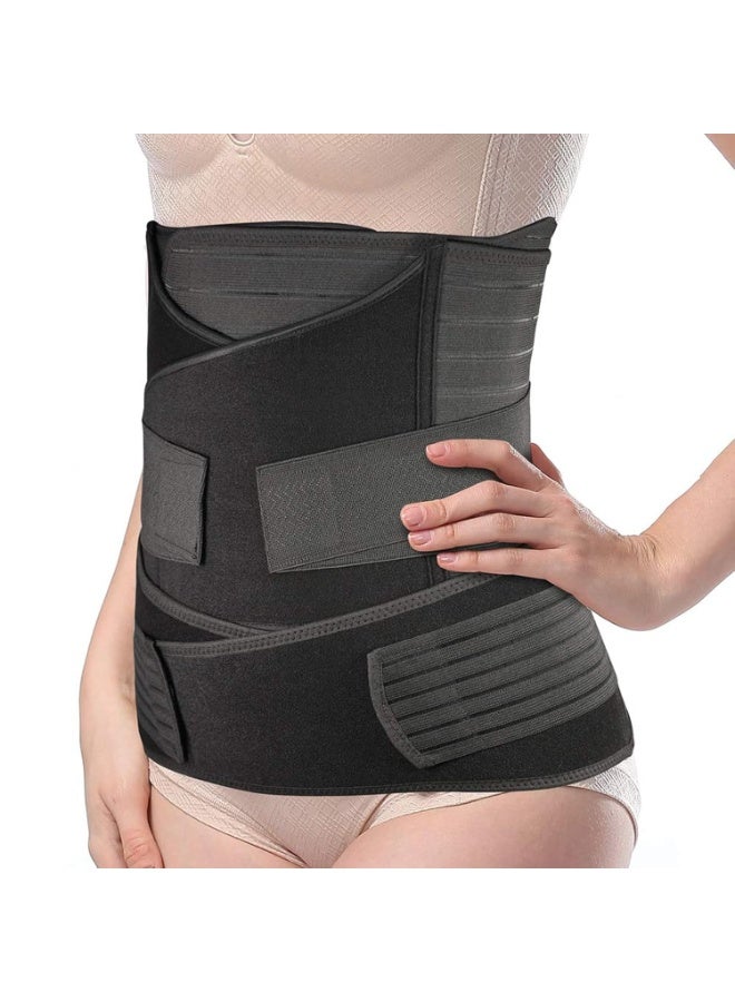 Kimaya 3-in-1 Postpartum Belly Support Wrap, Maternity & Postnatal Recovery Belt | Waist Slimming Body Shaper & Tummy Control Band for Women (3XL) - Image 1
