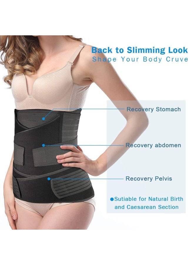 Kimaya 3-in-1 Postpartum Belly Support Wrap, Maternity & Postnatal Recovery Belt | Waist Slimming Body Shaper & Tummy Control Band for Women (3XL) - Image 5