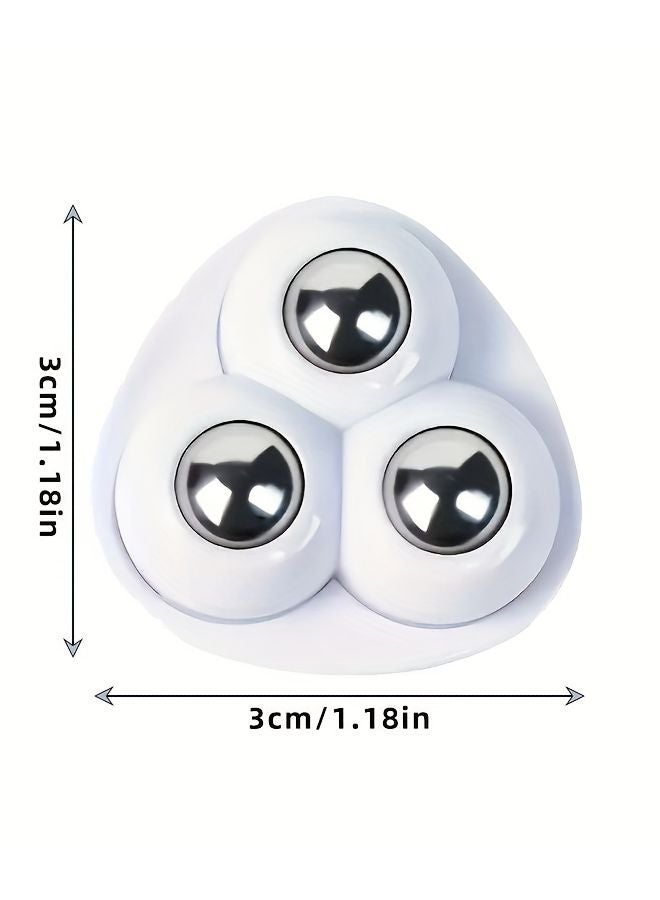 20 White Heavy Duty Mini Roller Wheels 360 Rotating Base No Drilling Installation - Image 3