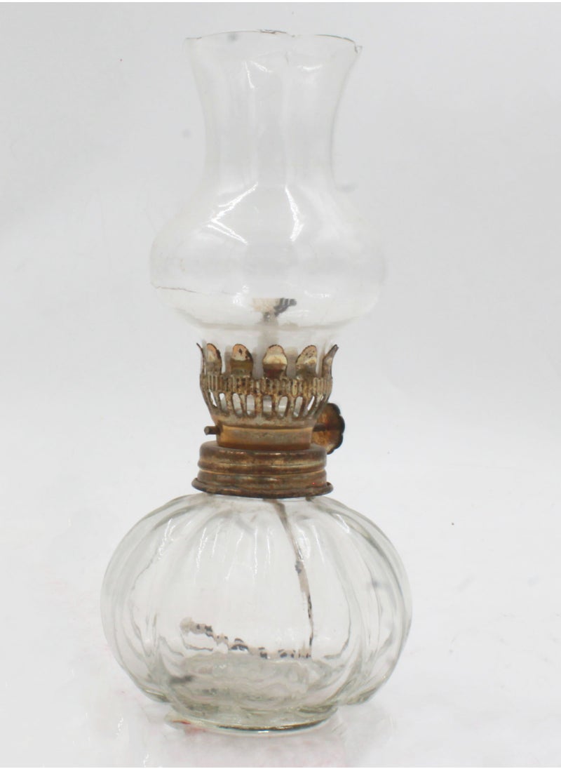 Antique Museum Handmade Glass Kerosene Lamp 7 X 17 cm  - Image 1