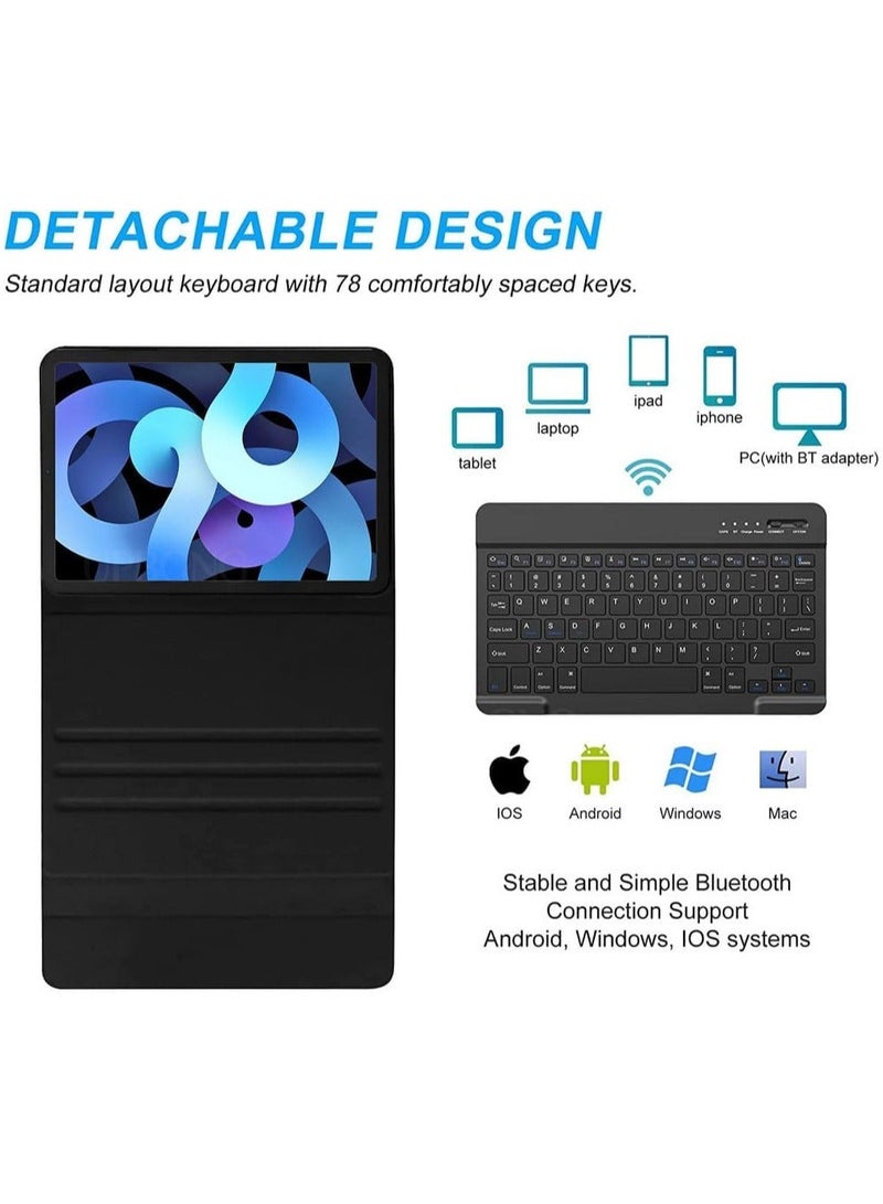 Arabic and English Keyboard Case Compatible with Redmi Pad SE 11 inch 2023 Tablet, Slim Protective Case with Detachable Wireless Bluetooth Keyboard  Mouse - Image 2