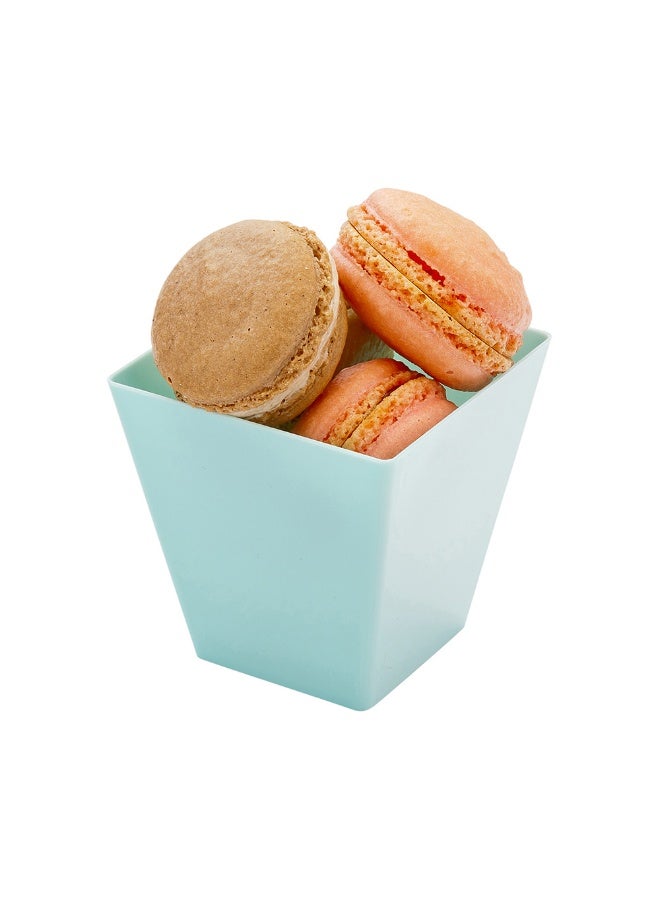 Restaurantware 8 Ounce Large Kova Cups, 100 Disposable Dessert Tumbler - Lids Sold Separately, Sturdy, Baby Blue Plastic Appetizer Cups, For Mousse, Layered Cakes At Catered Events - Image 2