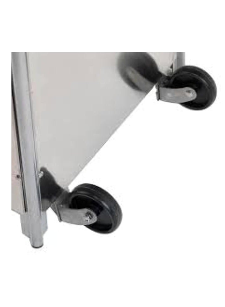 مدفأة غاز هرمية للفناء - مدفأة خارجية من الفولاذ المقاوم للصدأ مع أنبوب لهب من زجاج الكوارتز | ١٣ كيلو واط | عجلات لسهولة الحركة | للاستخدام في الحدائق والتراسات والمطاعم - Image 4