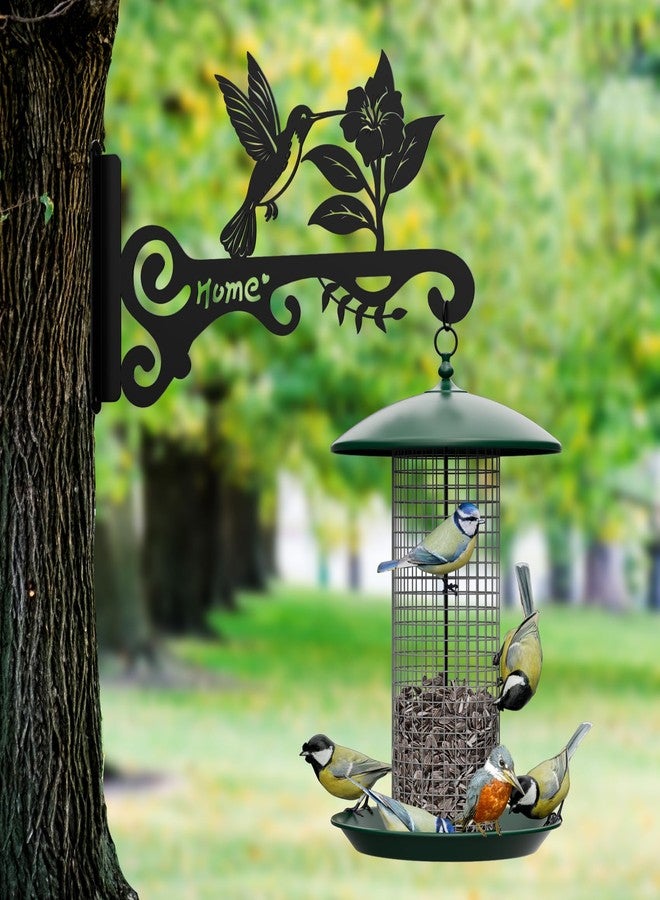 BBTFAA 10 Inch Metal Hanging Plant Hooks - Decorative Wall Plant Bracket with Bird Pattern for Indoor/Outdoor Use - Heavy Duty Plant Hangers for Flower Baskets, Bird Feeders, Wind Chimes, Lanterns (Black) - Image 5