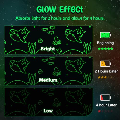 Levens Shark Gifts for Boys Girls - Glow in The Dark Sharks Blanket Christmas Stocking Stuffers for Grandkids Teen Boys Kids 2-14 Years Old Children Toddler Birthday Presents Soft Throw 50"x60" - Image 5