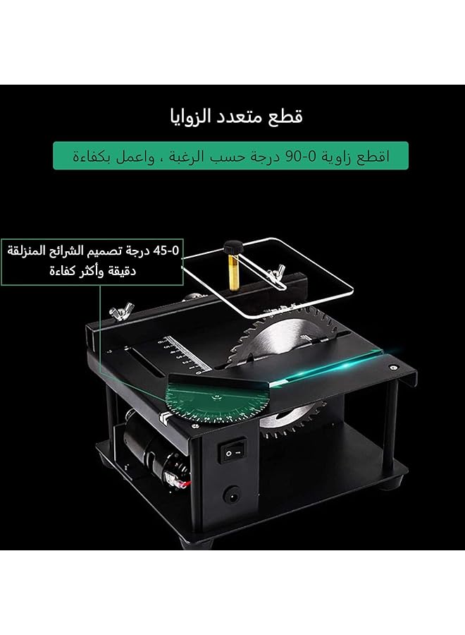 erorex Multifunctional Table Saw Tools Small Desktop Saw Woodworking Table Mini Desktop Saw Cutter Electric Cutting Machine With Saw Blade Grinding Wheel  - Image 4