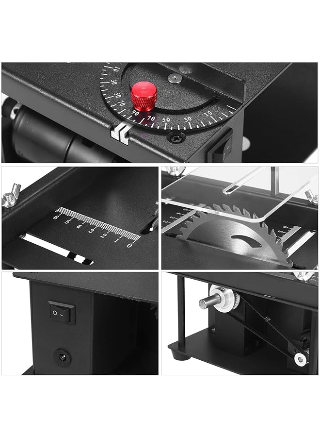 erorex Multifunctional Table Saw Tools Small Desktop Saw Woodworking Table Mini Desktop Saw Cutter Electric Cutting Machine With Saw Blade Grinding Wheel  - Image 3