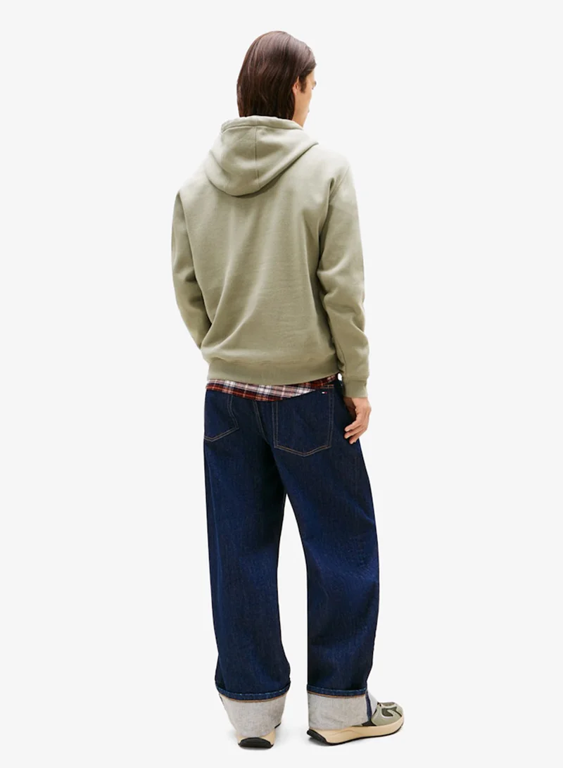 تومي جينز هودي بقصة عادية مزين بالشعار