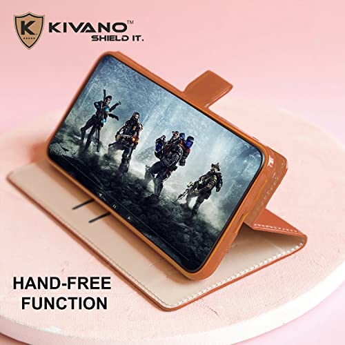 KIVANO® Compatible for Vivo T4R 5G / iQOO Z10R 5G / Vivo V50e 5G / Vivo V50 5G Flip Cover | Leather Finish | Inside Pockets & Inbuilt Stand | Shockproof Wallet Style Magnetic Closure Back Cover Case - Image 3