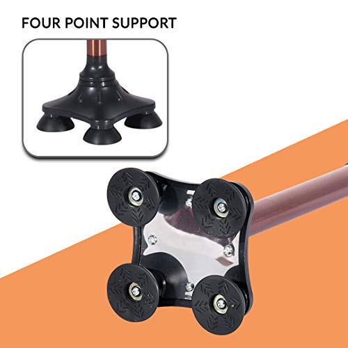 MCP Smart Folding Height Adjustable Walking Stick for Old People with LED Torch Light and SOS Alarm- 4 - Leg - Image 5