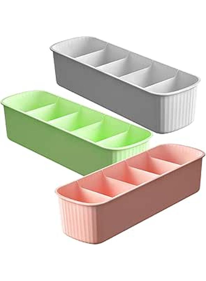 3PCS Multifunctional Underwear Sock Organizer Box For Dresser Storage - Image 1