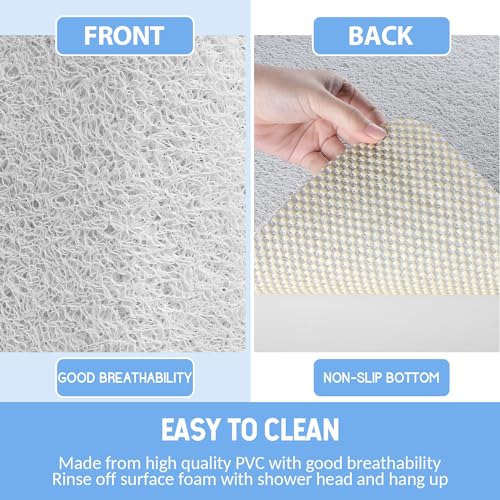 Hargiis Non-Slip Bathtub Mat, Anti Slip Shower Mat, Fast Drying Bathtub Mats, Foot Scrubber Mat, Anti Slip Mat for Tub, Floor, Bathroom, Kitchen, Home, Hotel (White 24"×16") - Image 5