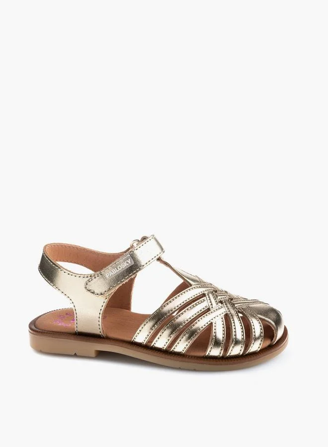 بابلوسكي Girls Hook & Loop Strap Sandals