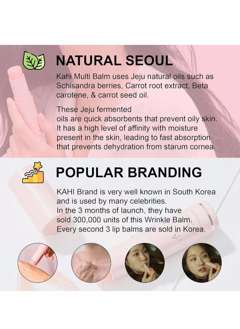 KAHI - KAHI Wrinkle Bounce Multi Balm, Instant wrinkle care, Facial Serum Stick, Extraordinary Facial Serum Stick, Extraordinary Facial Multi Balm (9g 0.32 oz) - Image 1