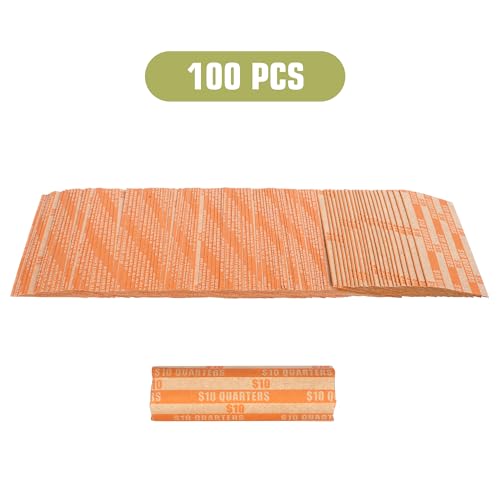 Sumerfnt Quarter Coin Wrappers Quarter Rolls Wrappers Coin Wrappers Quarters Only Quarter Wrappers 100 PCS - Image 4