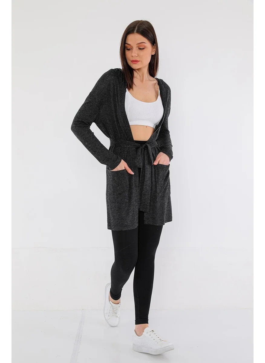 Alexander Gardi Alexandergardi Wool Look Tied Thin Cardigan (B21-102201)