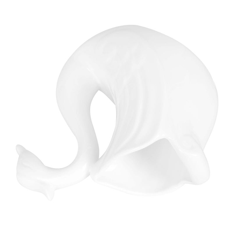White Ceramic Swan Chopstick Holder Kitchen Utensil Crock Countertop Organizer - Image 2